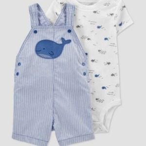 Carter's 2 piece overall set size 3-6 months